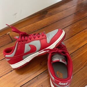 Nike Kids Red and Gray Sneakers